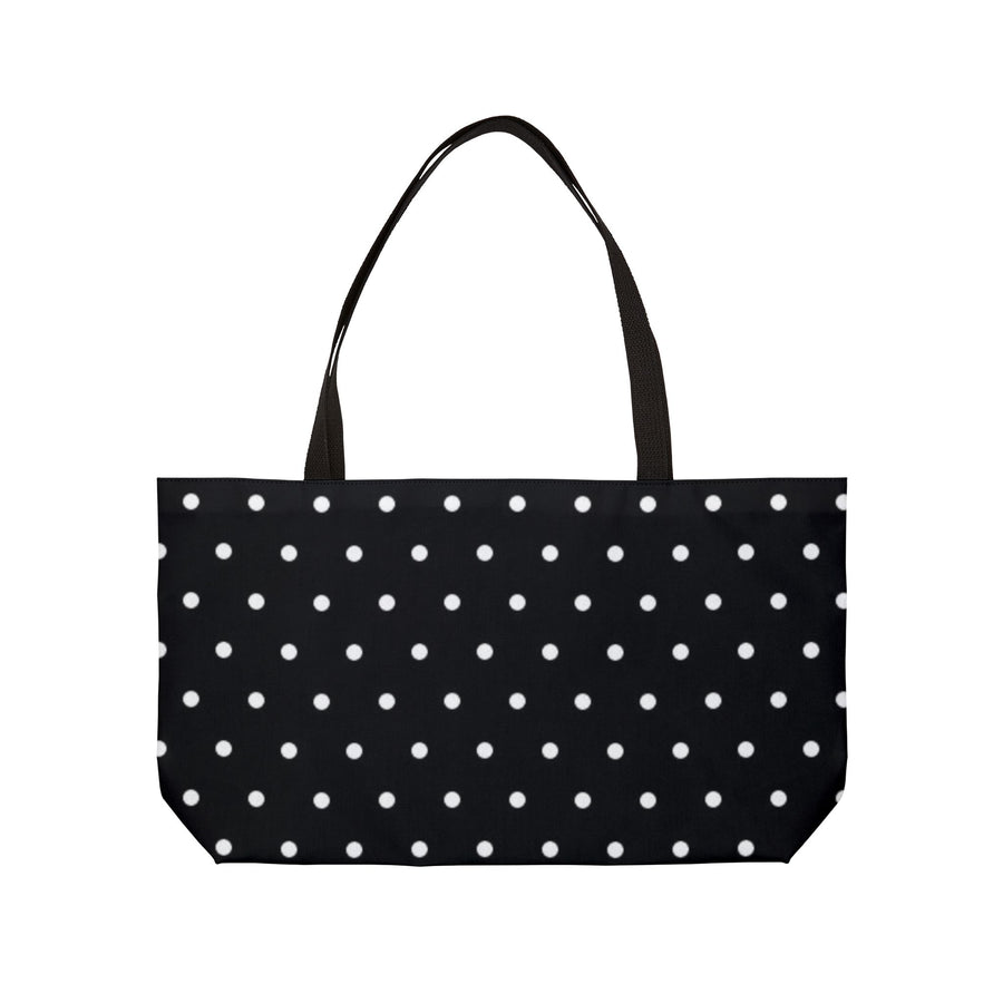 Black Polka Dot Weekender Tote Bag alternate view