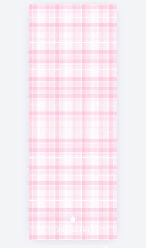 Pink Plaid Grip Towel