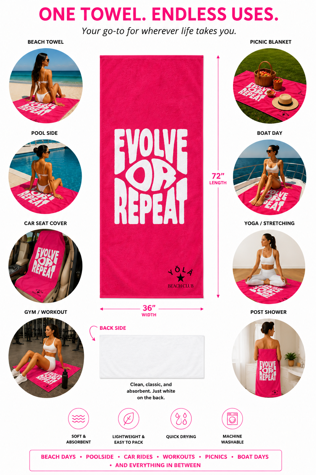 Pink Evolve (Go-To Towel)