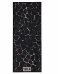 Amber Tortoise Pilates grip towel with tortoise shell pattern, non-slip microfiber suede hot yoga towel by YŌLĀ SCULP'T