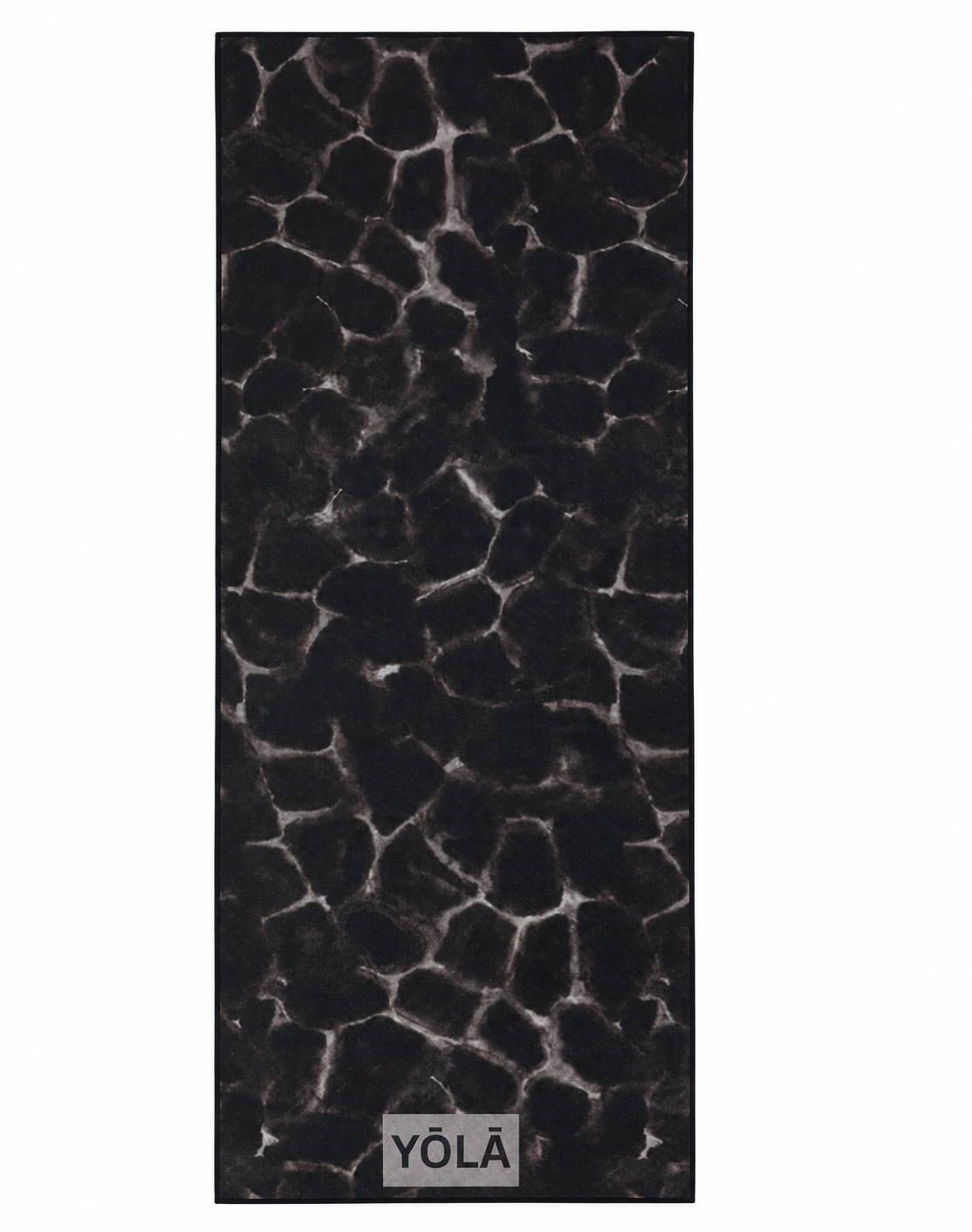 Amber Tortoise Pilates grip towel with tortoise shell pattern, non-slip microfiber suede hot yoga towel by YŌLĀ SCULP'T