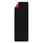 Back view of the Yola Pink Evolve yoga mat with non-slip rubber backing