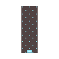 Hot dots yoga mat towel with blue polka dot pattern on dark background, non-slip microfiber by Yola