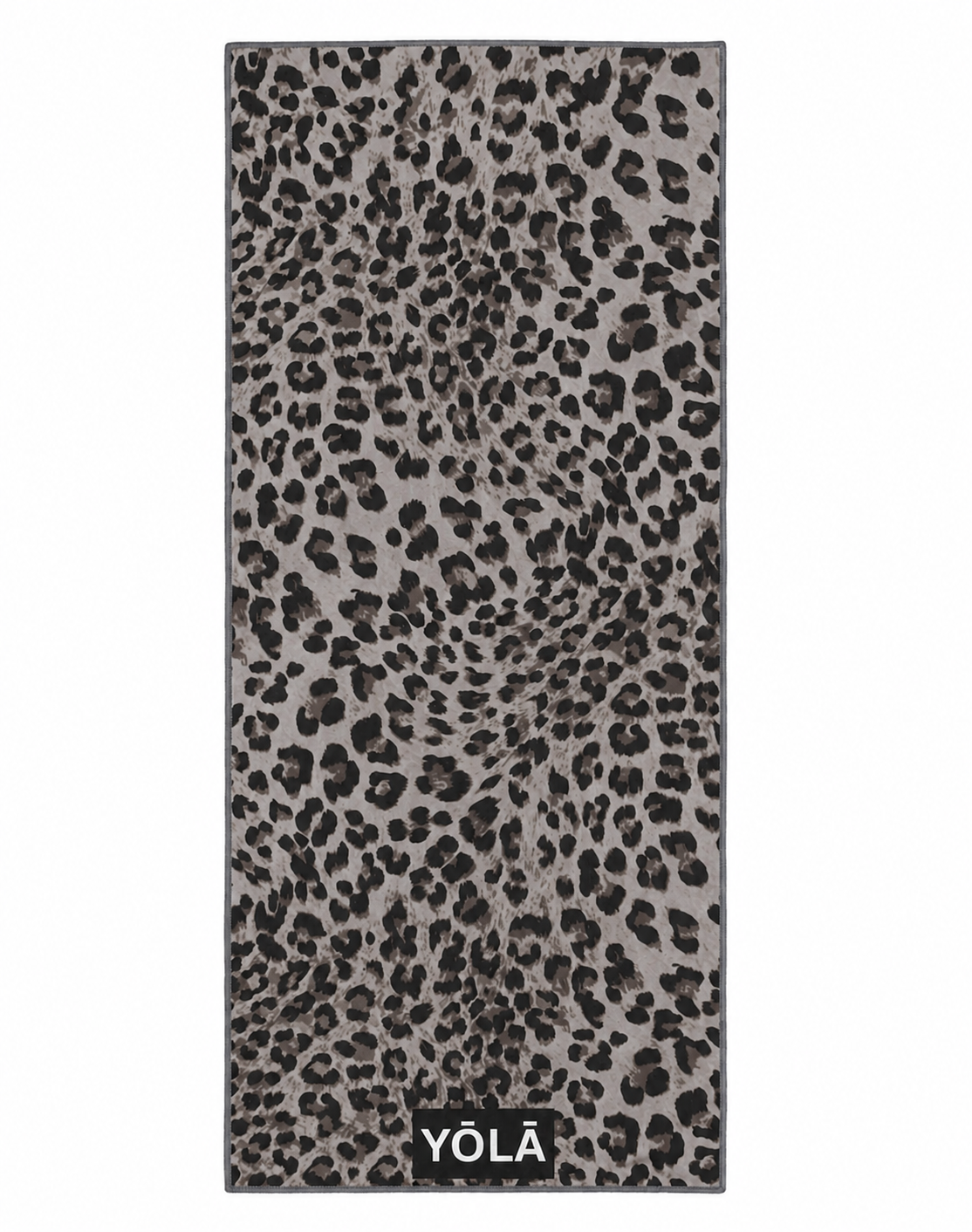 Leopard print Pilates grip towel, non-slip microfiber suede hot yoga towel by YŌLĀ SCULP'T