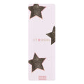 Stargirl yoga mat with leopard print star design on soft pink background and non-slip rubber base by YOLA