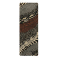 Vintage zebra animal print yoga mat with mixed neutral tones and non-slip rubber base by YOLA